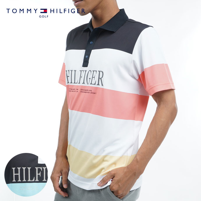 【即日発送対応】トミーヒルフィガー マルチボーダー ポロシャツ THMA329 メンズ ゴルフウェア