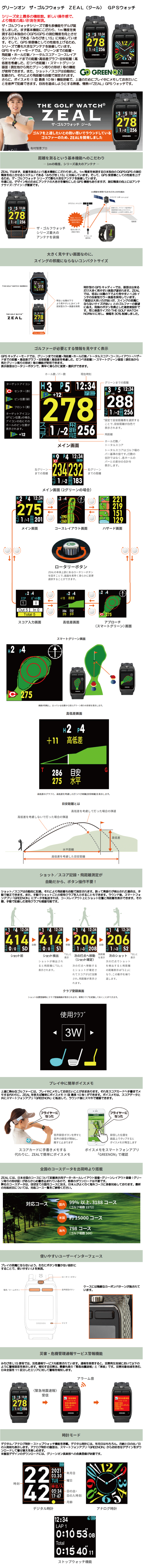 ☆ポイント10倍☆【即日発送対応】グリーンオン ザ・ゴルフウォッチ