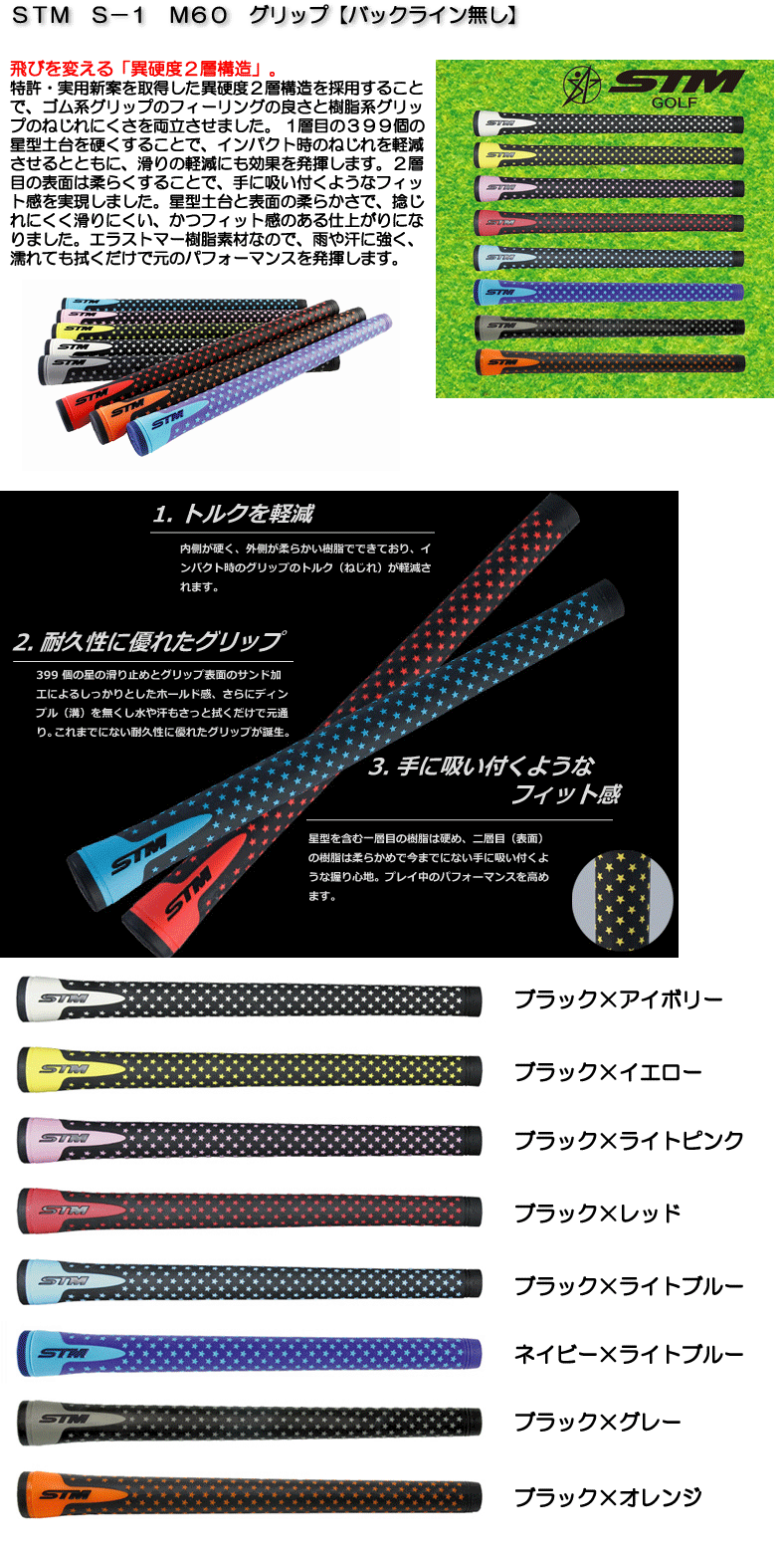 即日発送対応】STM S－1 M60 グリップ 【バックライン無し】 - つるや