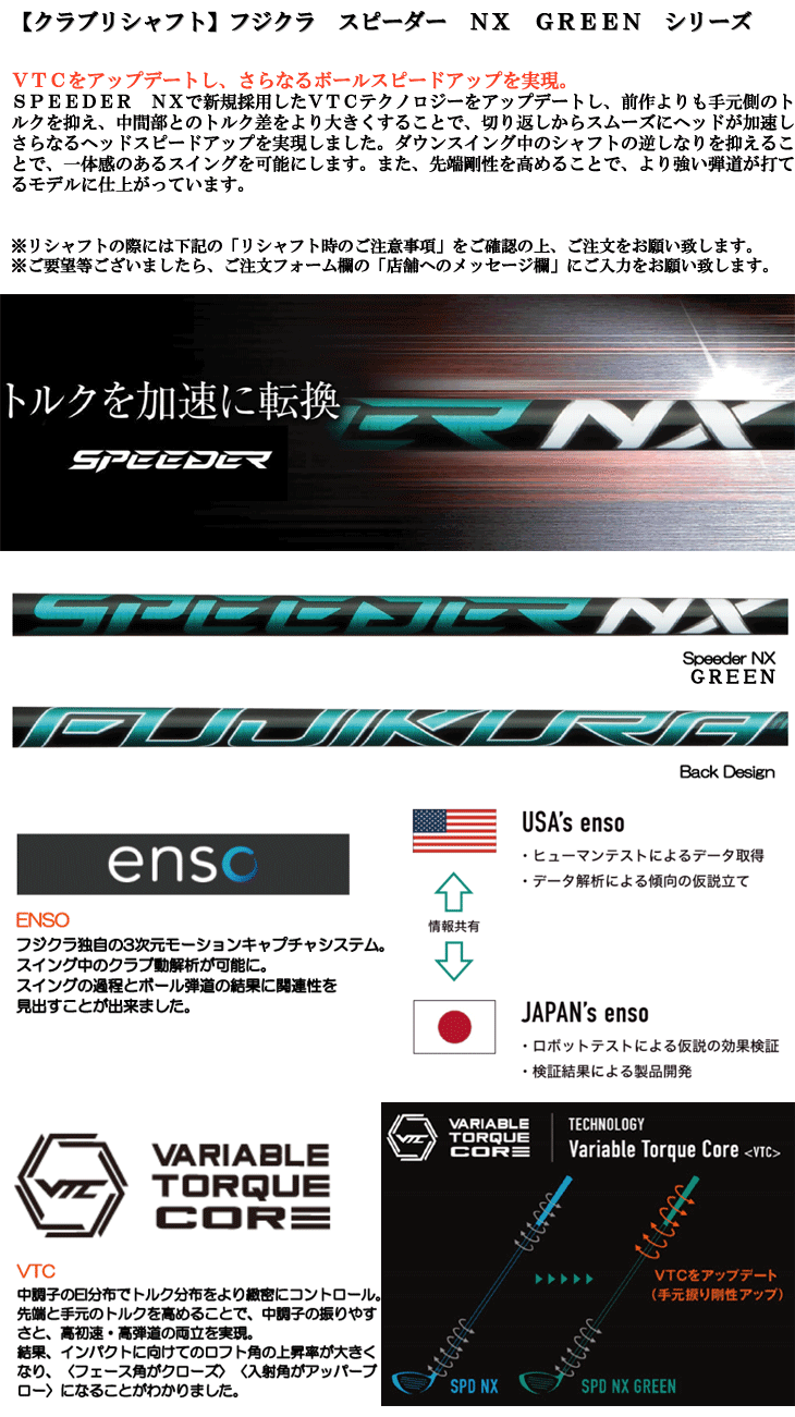 お客様満足度NO.1 （新品）SPEEDER NX グリーン60(SR/S/X