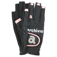 【即日発送対応】レディース アルチビオ A310815-001 ネイルカット ブラック ゴルフ手袋 両手着用 女性用