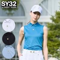 ★マークダウン★【土日祝発送可】【レディース/女性用】SY32 RECYCLE JQ PIN BORDER NO SLEEVE POLO SYG-24S18W ノースリーブ