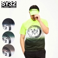 ★マークダウン★【土日祝発送可】SY32 GRADATION CROSS LOGO MOCK SYG-24S27 半袖シャツ