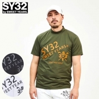 ★マークダウン★★ポイント5％獲得★【土日祝発送可】SY32 ＳＬＡＳＨ ＬＯＧＯ MOCK NECK SYG-24SUM-04 半袖シャツ