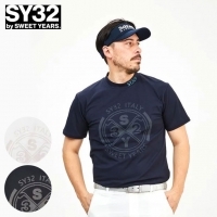 ★ポイント10％獲得★【土日祝発送可】SY32 ＤＯＴ ＰＲＩＮＴ ＥＭＢ MOCK NECK SYG-24SUM-07 半袖シャツ