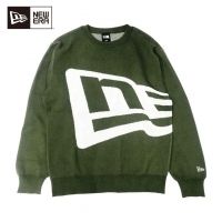 ★unisize対応★★ポイント10％獲得★【土日祝発送可】ニューエラ GF KNIT SWEATER NE FLAG OLV 14326430  セーター